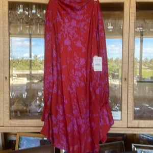 Free People Aries mini Dress- romantic Combo new with tags size large